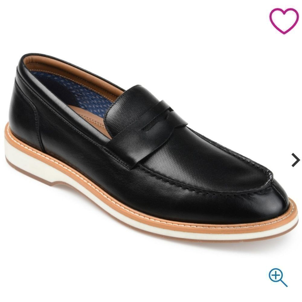 Elegant Black Leather Slip-On Loafers
